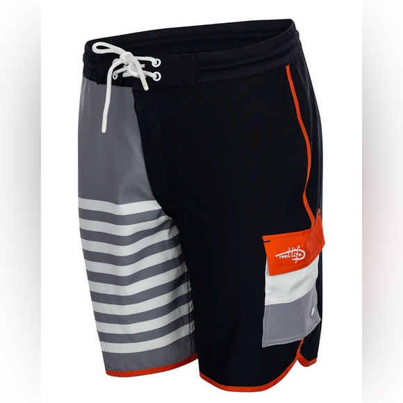 New Reel Life Color Block Board Shorts for Men Size L NWT - Picture 1 of 11